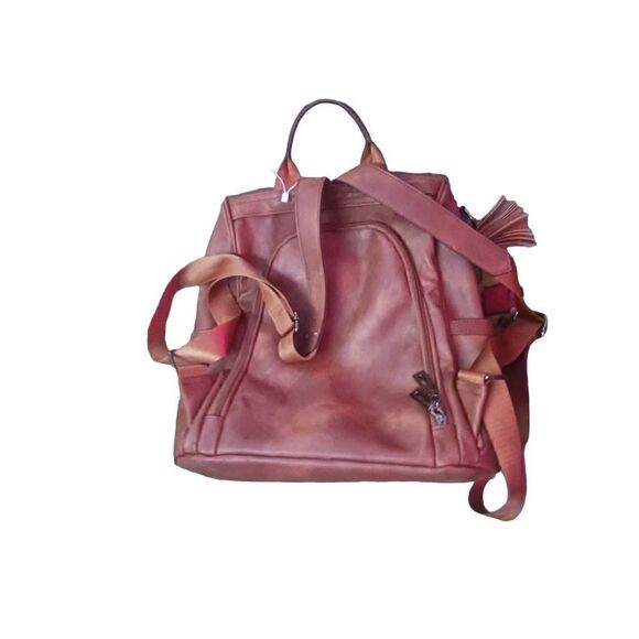 Large leather rucksack backpack Bohemian - Picture 4 of 8